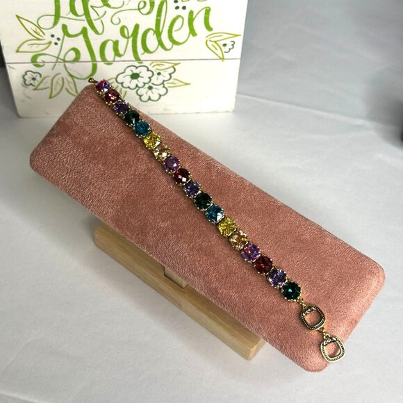 Park Lane Jewelry Light Show Baby Signature Bracelet Rainbow Crystal Gold-Tone - Picture 13 of 15